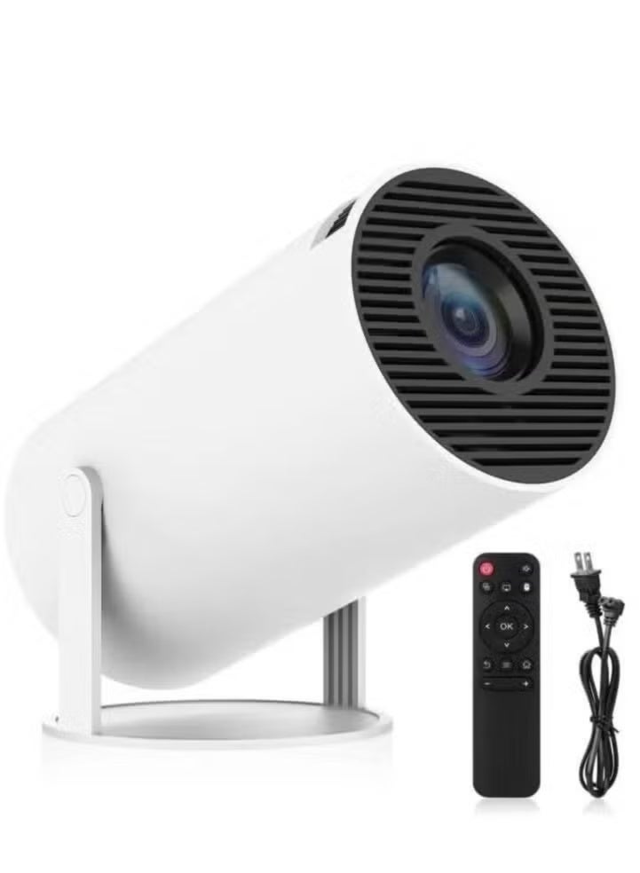 Denx Smart Projector Portable Full HD 1920×1080 | Android 12 Mini Projector with Built-in WiFi, 380° Rotatable Design for Home Theater, Movies, Streaming, and Presentations - Image 1